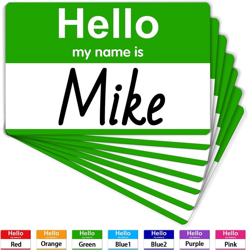 labelon 200 Pcs St. Patrick's Day Name Tags Stickers, 3.5" x 2.25" Hello My Name is Stickers, Green Name Tag, Adhesive Label Sticker for Office, Meeting, School, Teachers and Mailing - Image 1